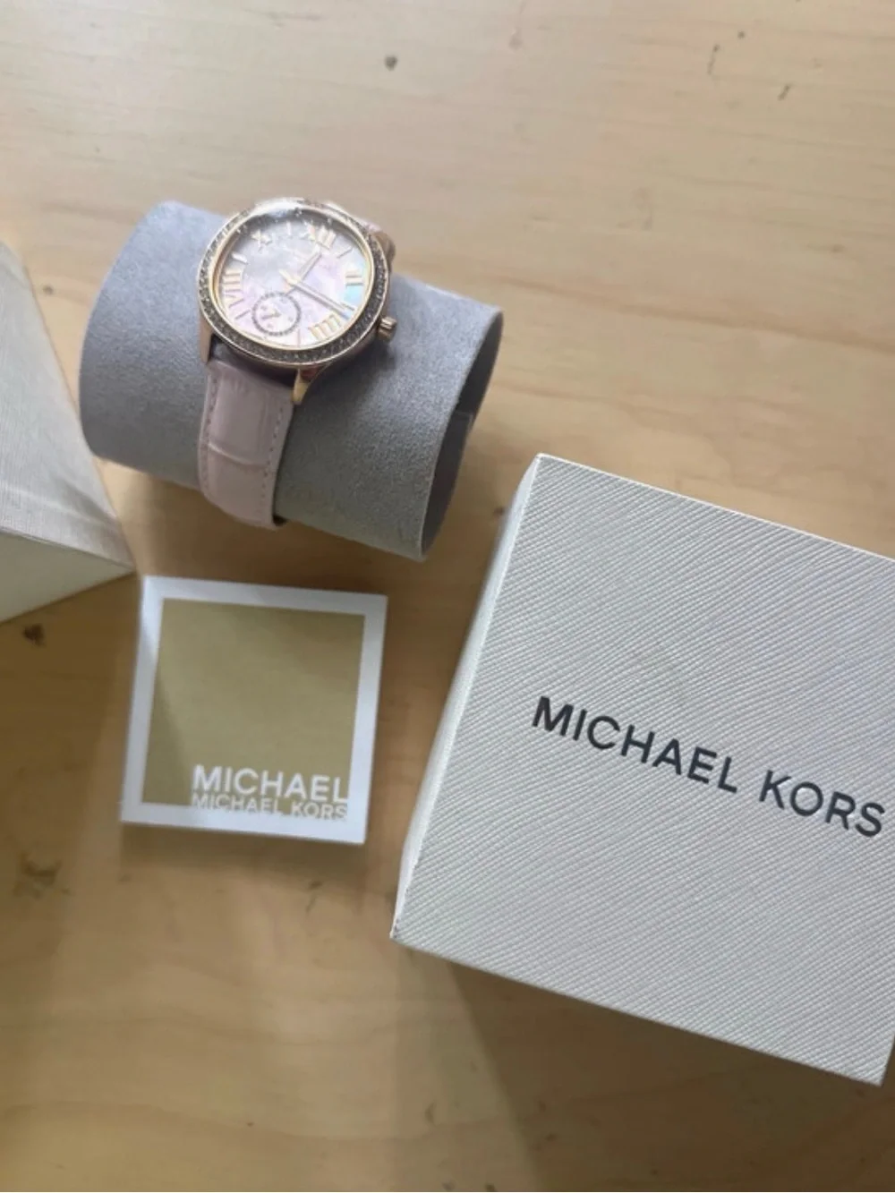 Michael Kors Rose Pink Crystal Bezel Women's Watch